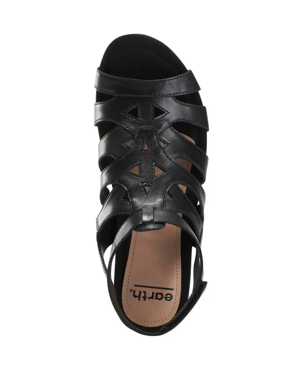 Earth Pisa Chatham Women's Sandal (Black - Size 6.5 - Leather)