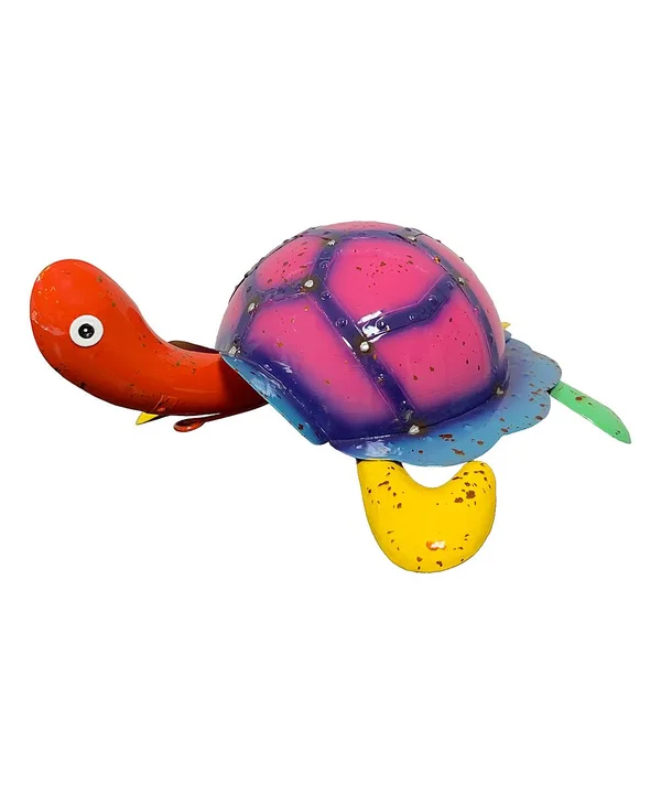 Continental Art Statuaries - Fuchsia & Red Turtle Statue