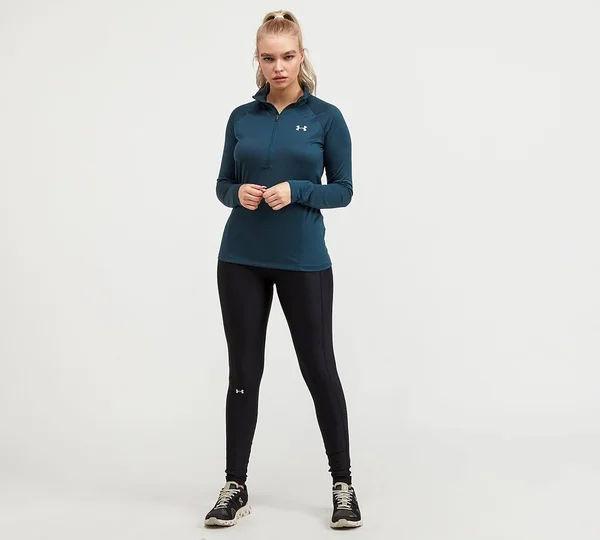 Under Armour Women's Tech Zip - Blue, LG