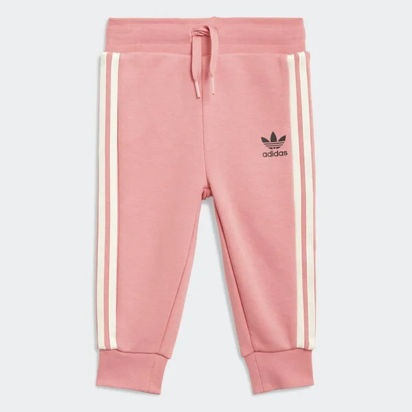 Adidas Girls& Infant and Toddler Originals Her Studio London Track Suit in Pink/Trace Pink Size 18 Month - Cotton/Polyester/Jers