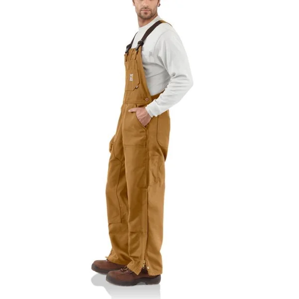 Carhartt Men's Flame Resistant Duck Bib Overall - 101627, Black