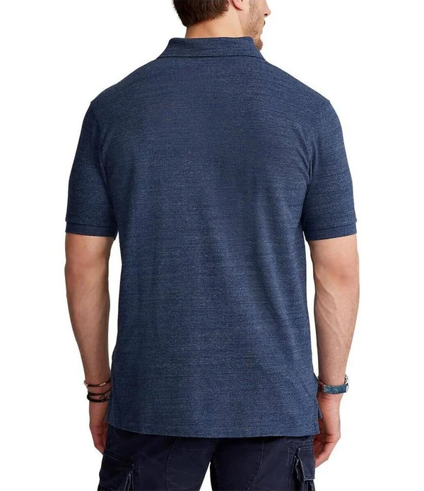 Polo Ralph Lauren Big Tall Classic-Fit Short-Sleeve Cotton Mesh Polo Shirt, Mens, 2XT, Delta Blue