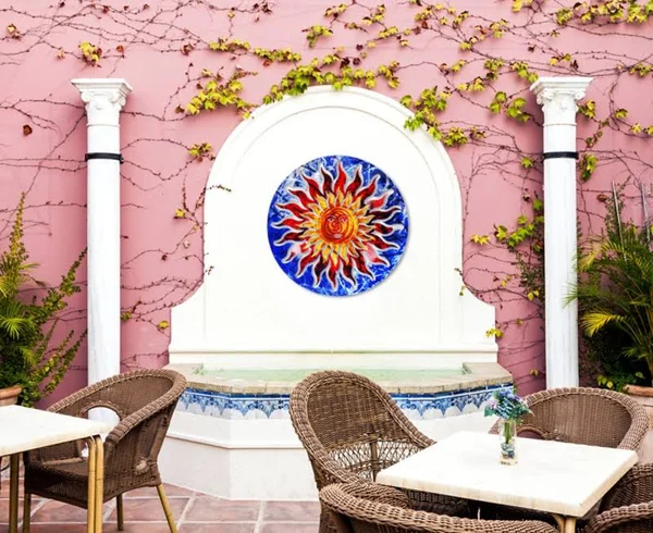 Next Innovations Sun Face Refraxions 3D Wall Art - Blue and Red