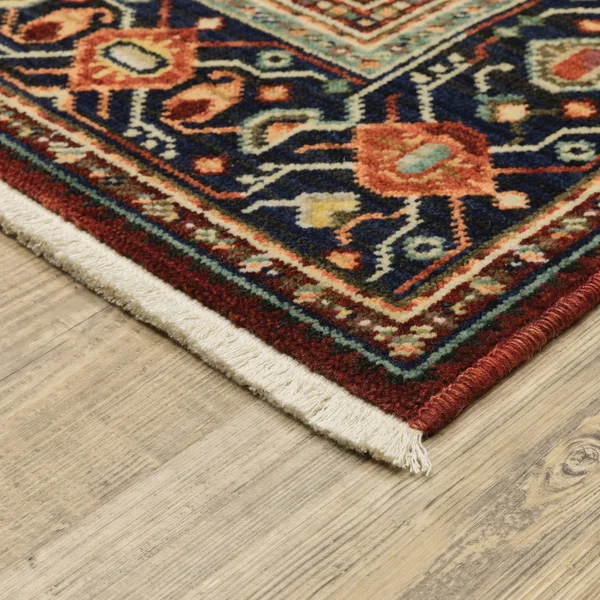Oriental Weavers Lilihan 5503M Red Blue Area Rug 2' x 6'