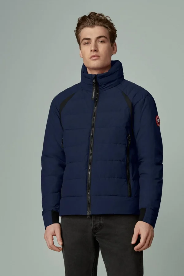 Canada Goose Men's Hybridge Base Down Jacket Matte Finish (Men, Atlantic Navy, XS)