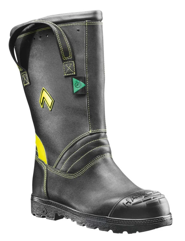 HAIX Fire Hunter Xtreme Factory Second Fire Fighting Boot - Black, Size 6 Wide, Smooth Leather