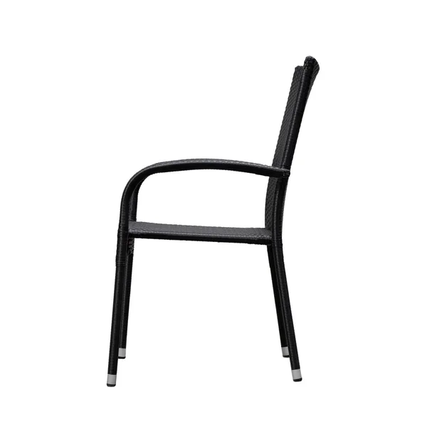 Patio Sense Morgan Outdoor Wicker Chair - Black - Set of 4