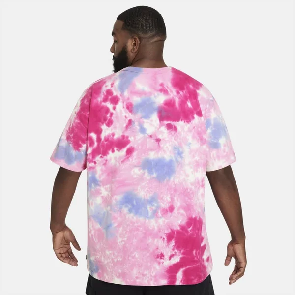Nike Men's Sportswear Pink Tie-Dye T-Shirt, Size: Medium, Cotton
