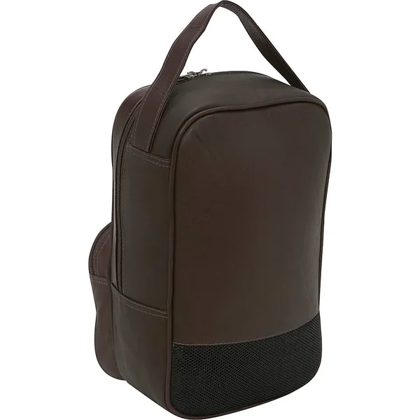 Piel Leather Carry All Vertical Shoe Bag Saddle