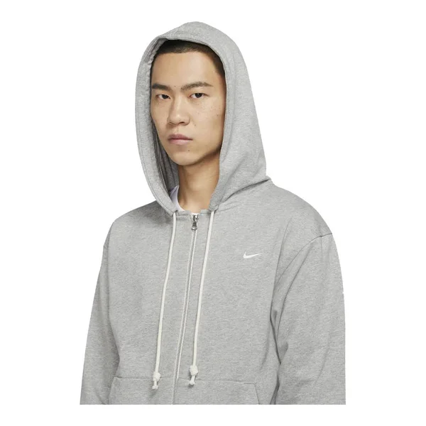 Nike Men's Dri-Fit Standard Issue Full-Zip Basketball Hoodie - Small, Dark Grey Heather