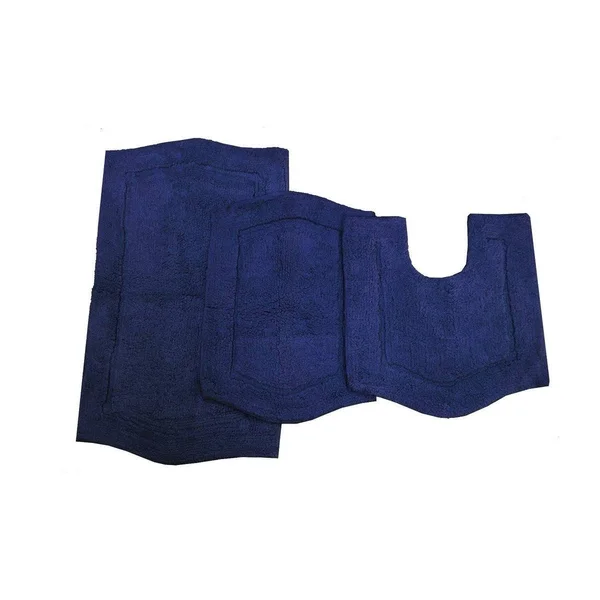 Porch & den Heesacker Cotton 3-Piece Bath Rug Set - Navy