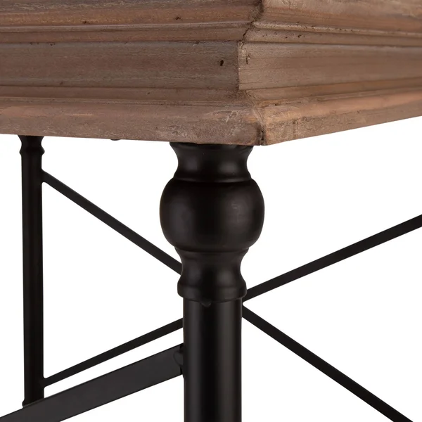 Glitzhome 23.00x22L French Vintage Antiqued Finish Accent Table/Side Table