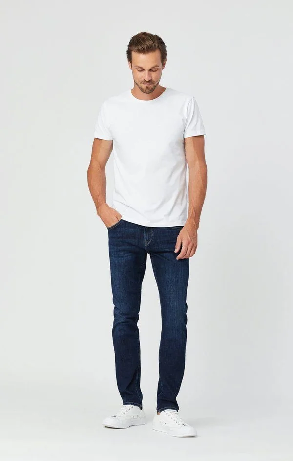 Mavi Men's Jake Slim Leg Jeans in Deep Feather Blue