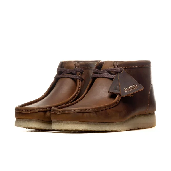 Clarks Wallabee Leather Lace-Up Boots 26155513 Beeswax - 10.5