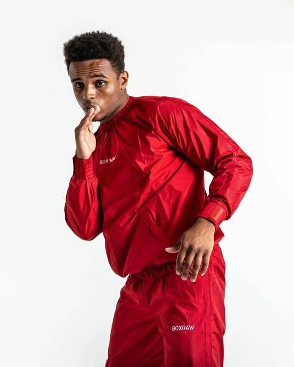 BOXRAW Men Hagler Sauna Suit - Red - BOXRAW S