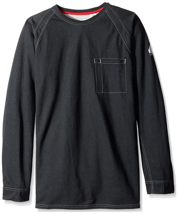 Bulwark QT32 IQ Series Long Sleeve Tee - Black - 2XL - Tall