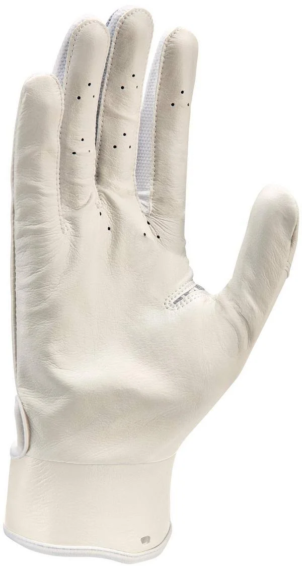 Nike Youth Force Edge Batting Gloves White/Black Large