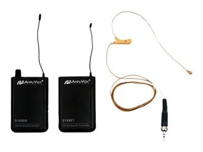 AmpliVox S1663 Wireless Over-Ear Headset Flesh Tone Microphone Kit; 16