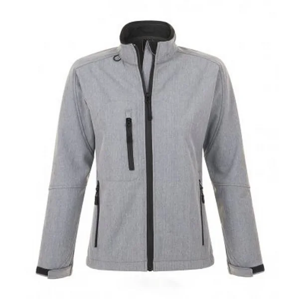 SOLS Womens/Ladies Roxy Soft Shell Jacket (Breathable - Windproof and Water Resistant) Grey Marl Womens Softshell Jacket