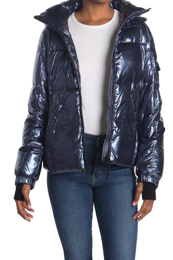 S13 Womens Kylie Short Down Jacket, XL, Blue