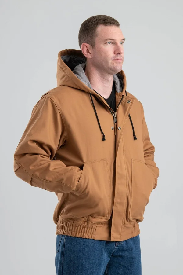 Berne Frhj01 Men's Flame-Resistant Hooded Jacket - Navy - 3XL