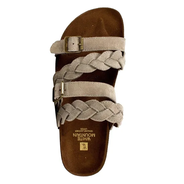White Mountain Women's Holland Slide - Light Blue Leather
