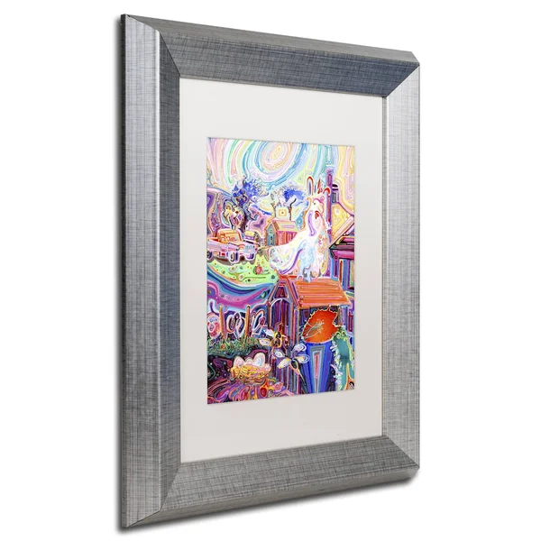 Trademark Fine Art ALI5659-S1620MF Poppycock by Josh Byer - White Matte, Silver Frame 16x20-Inch