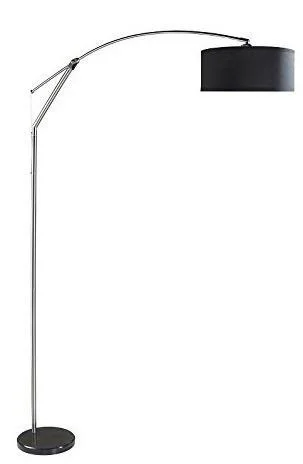 Sh Lighting 81x22H Steel Adjustable Arching Floor Lamp with Marble Base 6933bk-3