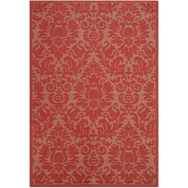 Safavieh Courtyard CY2714-3777 6&7x22 x 6&7x22 Square Red, Red Area Rug