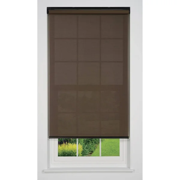 Linen Avenue Cordless 5% Solar Screen Standard Roller Shade - Coffee 37 W x 66 H