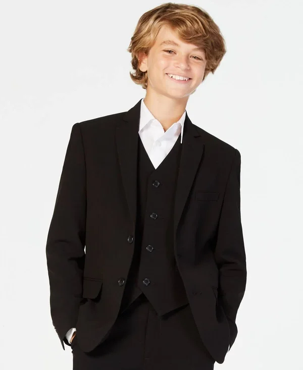 Calvin Klein Boys Infinite Stretch Slim Fit Suit Jacket - Black - 8