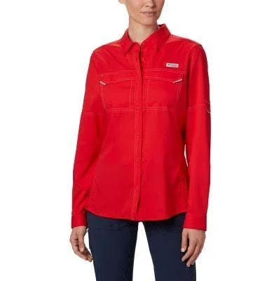 Columbia Women's PFG Lo Drag Long Sleeve Fishing Shirt - M - Green