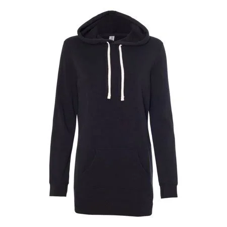 New - NIB - Independent Trading Co. - Womens Special Blend Hooded Sweatshirt Dress - Women's, Size: Large, Black
