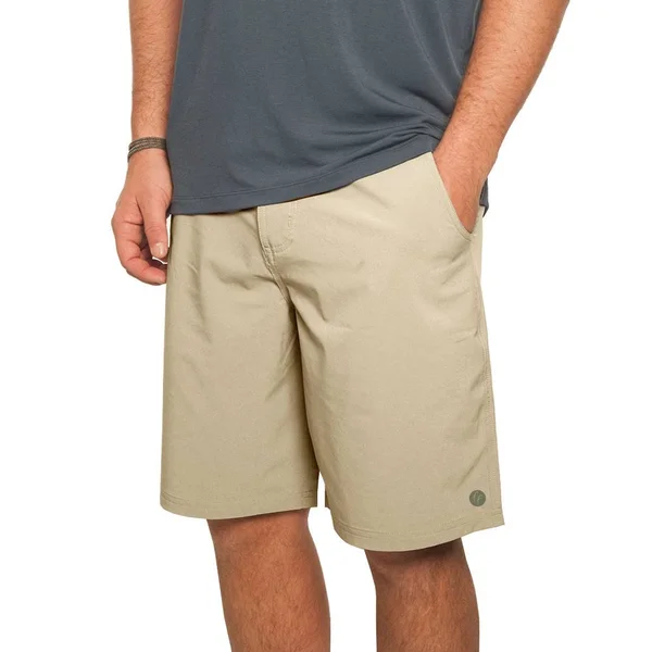 Free Fly Men's Bamboo-Lined Hybrid Shorts - Charcoal, 34 W