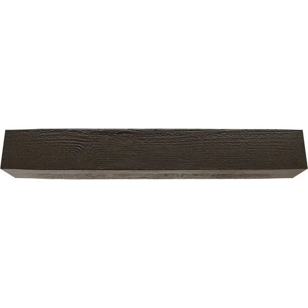 Ekena Millwork MANURS04X06X60ZW 4x22H x 6x22D x 60x22W Rough Sawn Faux Wood Fireplace Mantel, Premium Walnut