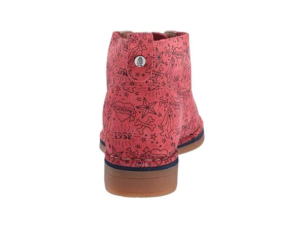 Women's Hush Puppies Cyra Catelyn Poppy Red Print Suede - in Size 5.5