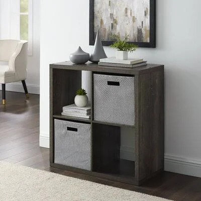 Veedersburg Cube Bookcase Ebern Designs Color: Gray