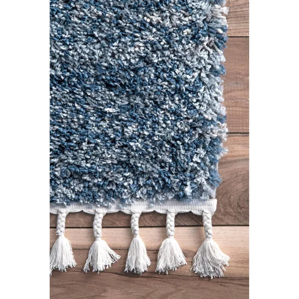nuLOOM Rugs Contemporary Brooke Shag Blue 7& 10x22 x 11& Area Rug