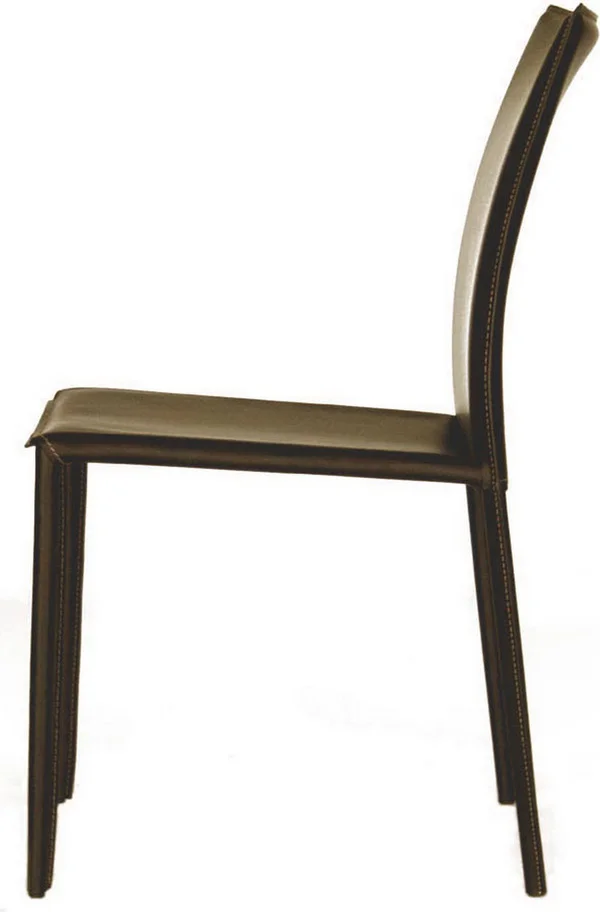 Baxton Studio Rockford Brown Leather Dining Chair (Set of 2)