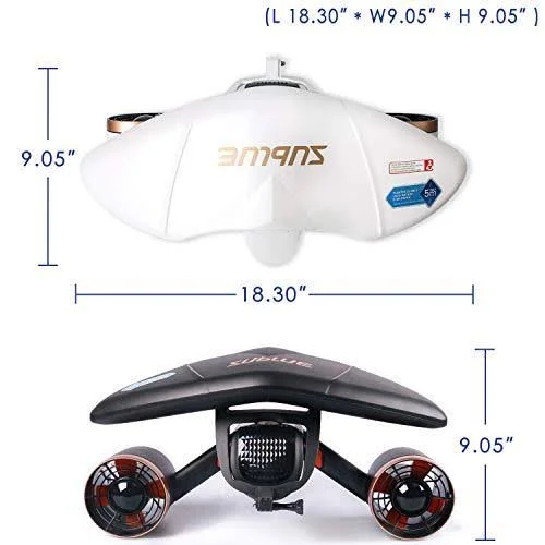 Sublue Whiteshark Mix Underwater Scooter Dual Motors - Action Camera Compatible, Water Sports Swimming Pool Scuba Diving for Kids