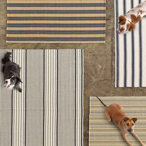 Dash & Albert Mattress Stripe Cotton Rug 6ft x 9ft