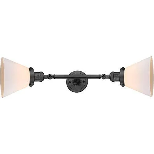 Innovations Lighting-Large Cone 2 Light Bath Vanity Light-208-OB-G41-LED