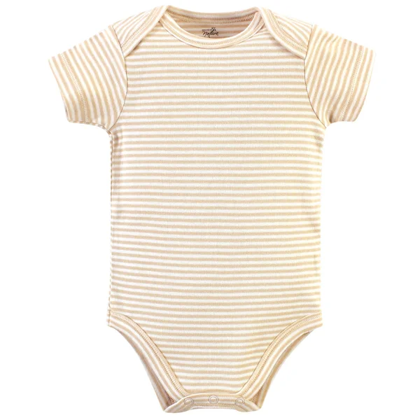 Touched by Nature Organic Cotton Bodysuits Moose 5-Pack - 9-12 Months