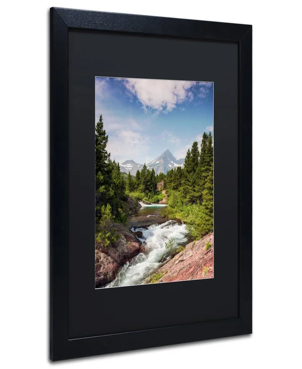 Trademark Fine Art &Glacial Creek& by Michael Blanchette Framed Photographic Print - Matte Color: Black - Size: 20x22 H x 16x22 W
