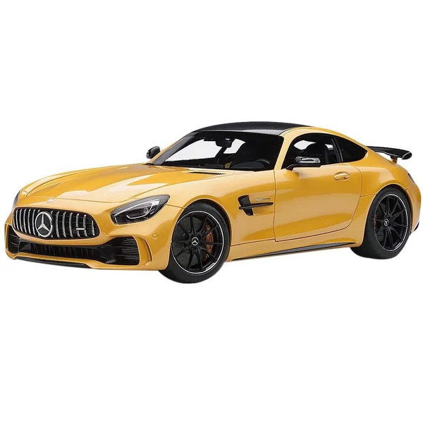Mercedes AMG GT R AMG Solarbeam Yellow Metallic with Carbon Top 1/18 Model Car by AUTOart 76332