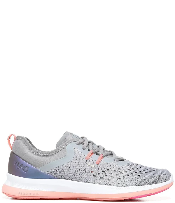 Women's Ryka Defiance Walking Shoe - Grey/Peach - Size 8.5