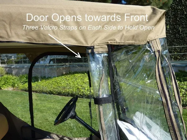 Golf Cart Driving Enclosure for 4 Passengers Roof Up to 80x22L, Fits Club Car, Ezgo and Yamaha G Model