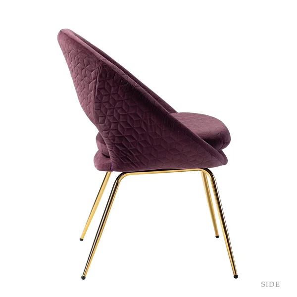 Galenia Upholstered Dining Chair with Open Back Set of 2 - Purple