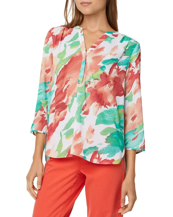 Curves 360 by Nydj Perfect Blouse, Size X-Small in Summertide at Nordstrom