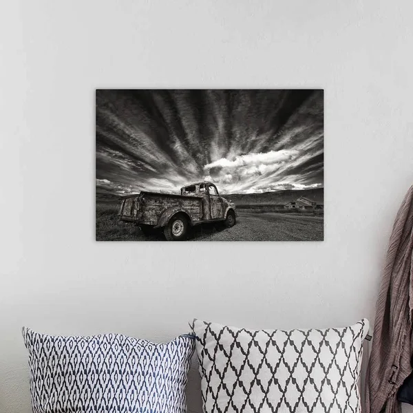 Old Truck - Canvas Wall Art, 24x16, Great Big Canvas
